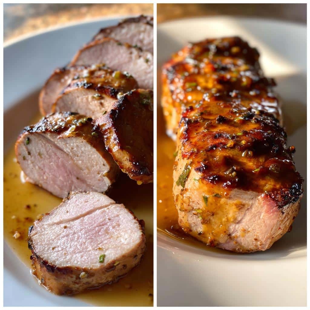 Air fryer maple dijon pork tenderloin - detail 1