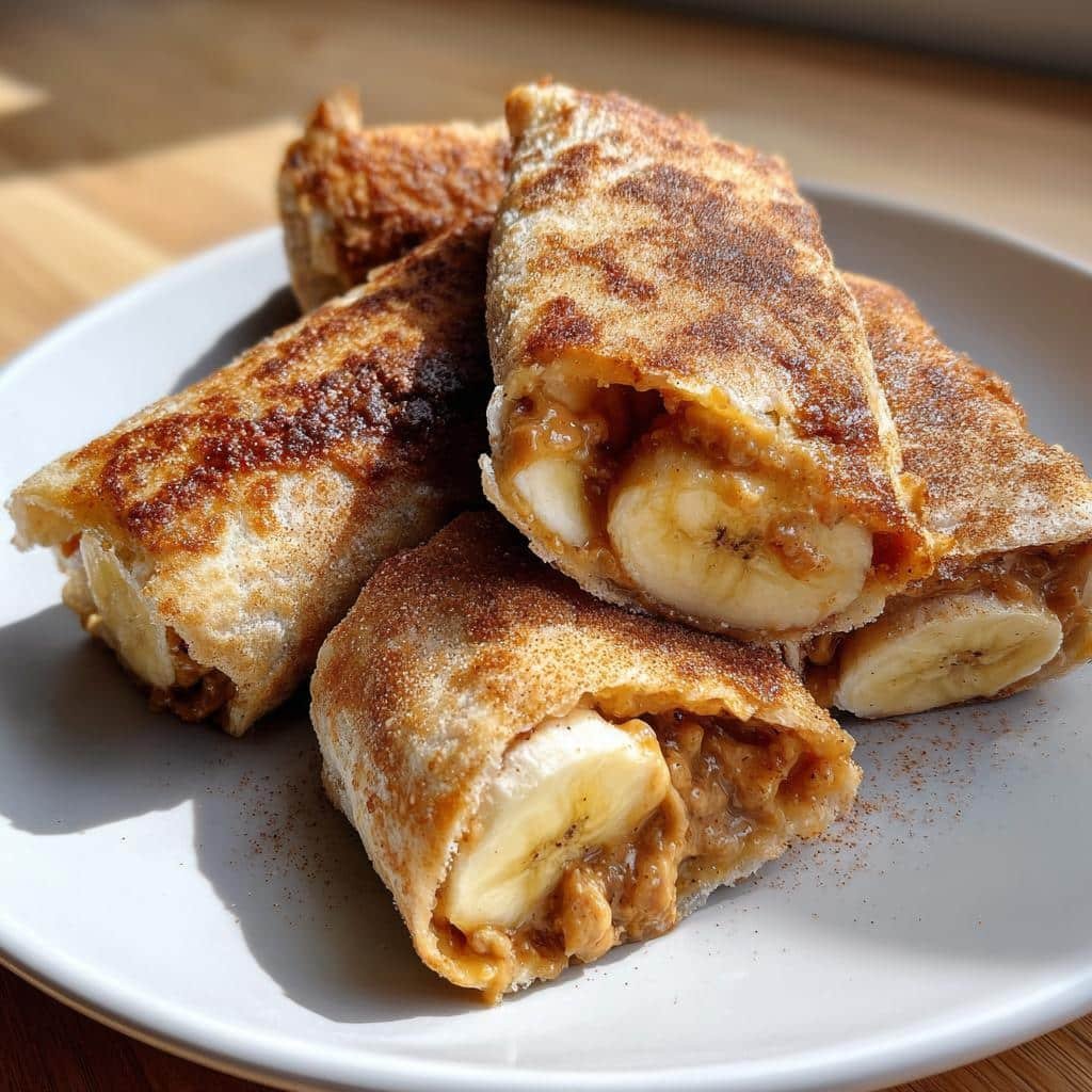 Air fryer peanut butter banana chimichangas - detail 1