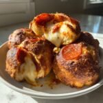 Air fryer pepperoni pizza bombs