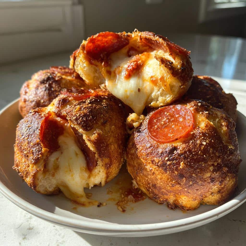 Air fryer pepperoni pizza bombs