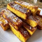 Air fryer pumpkin spice French toast sticks