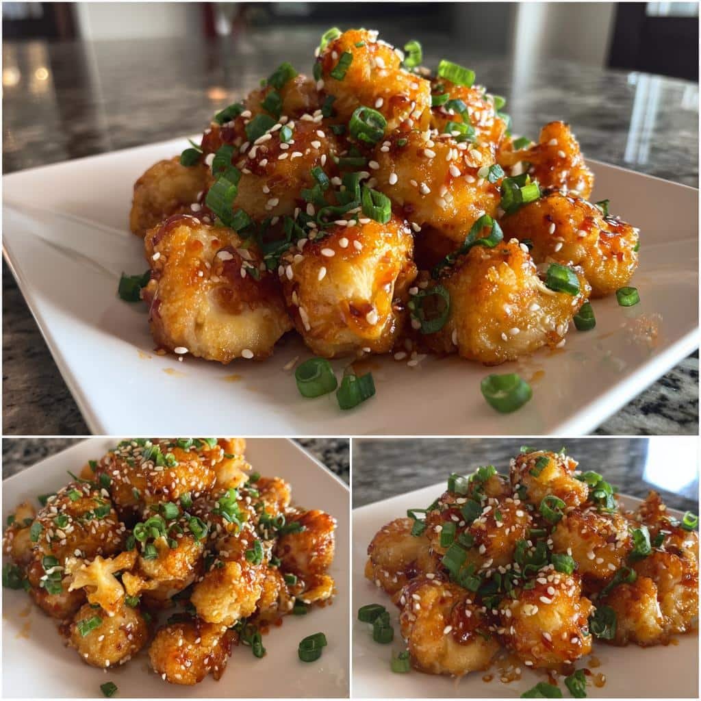 Air fryer sweet chili cauliflower bites - detail 1