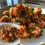 Air fryer sweet chili cauliflower bites