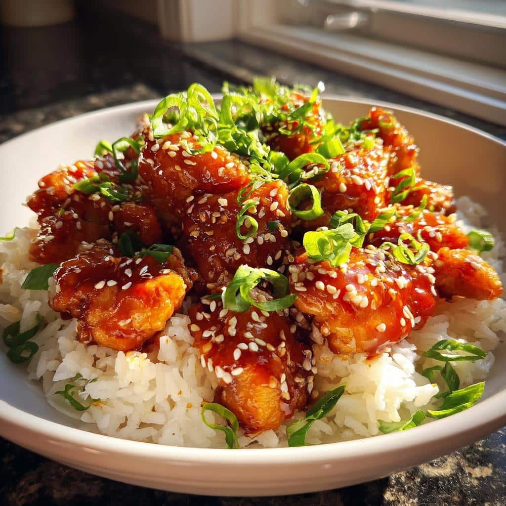 Air fryer teriyaki chicken rice bowls