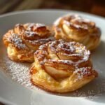Apple brie puff pastry roses