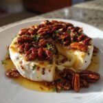 Baked brie with maple pecans and thyme