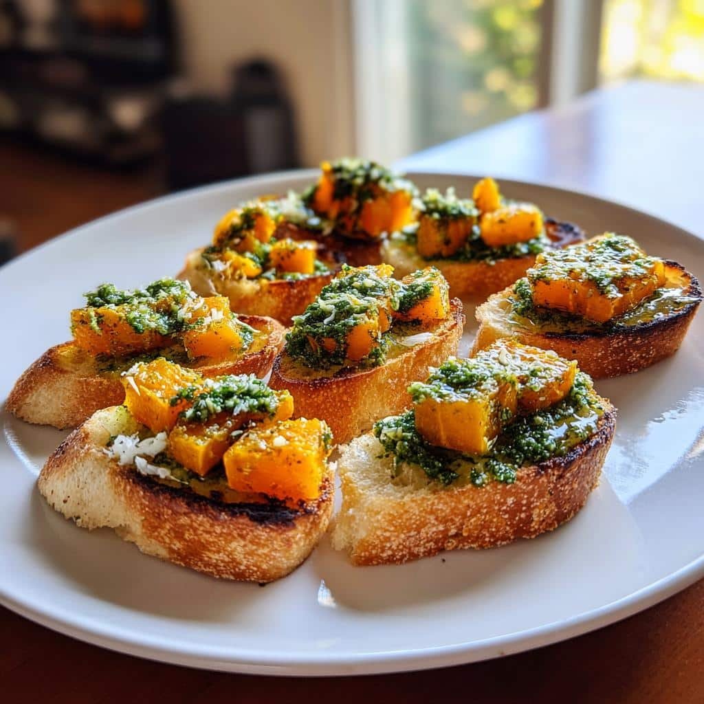 Butternut squash pesto crostini - detail 1
