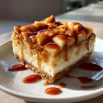 Caramel apple cheesecake bars