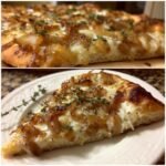 Caramelized onion and apple flatbread