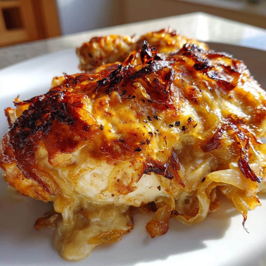 Caramelized onion parmesan chicken bake - detail 1