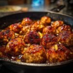 Chipotle maple meatballs skillet