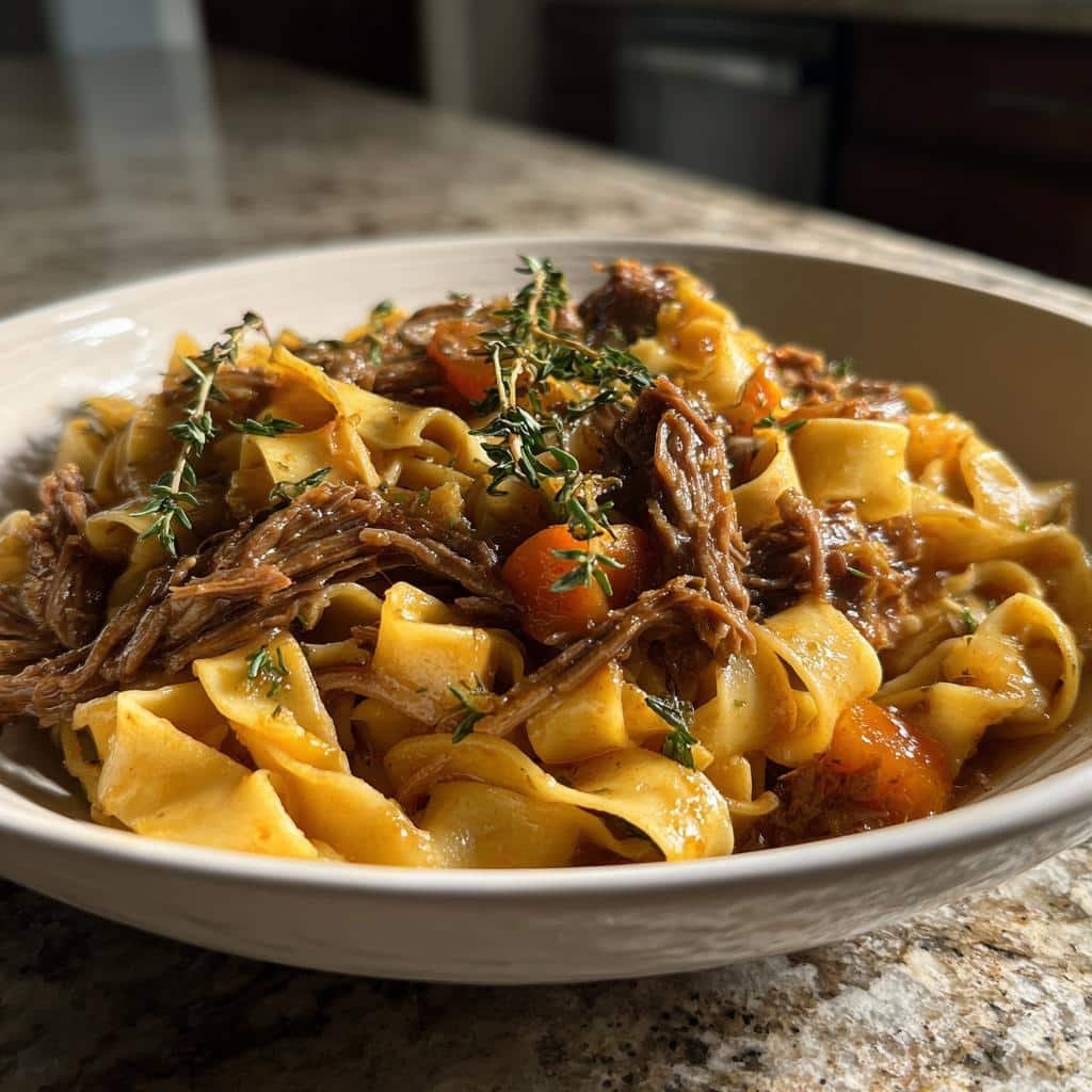 Cider braised short rib pasta - detail 1