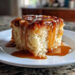 Cider caramel poke cake