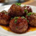 Cider-glazed cocktail meatballs