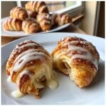 Cinnamon roll croissant bites