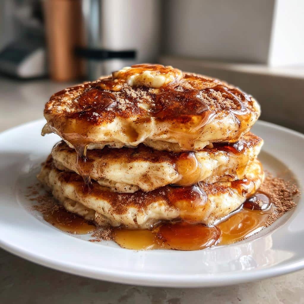 Cinnamon roll protein pancakes - detail 1