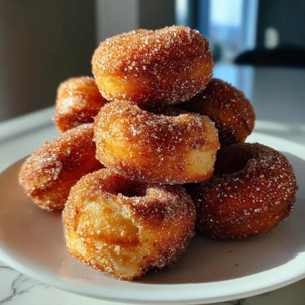 Cinnamon sugar mochi donuts