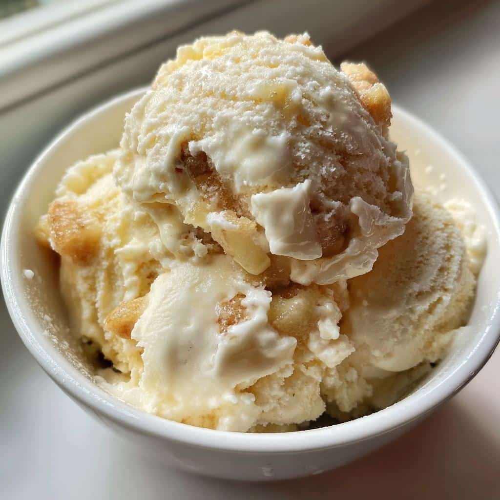 Cottage cheese apple pie ice cream