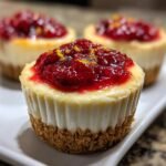 Cranberry orange cheesecake cups