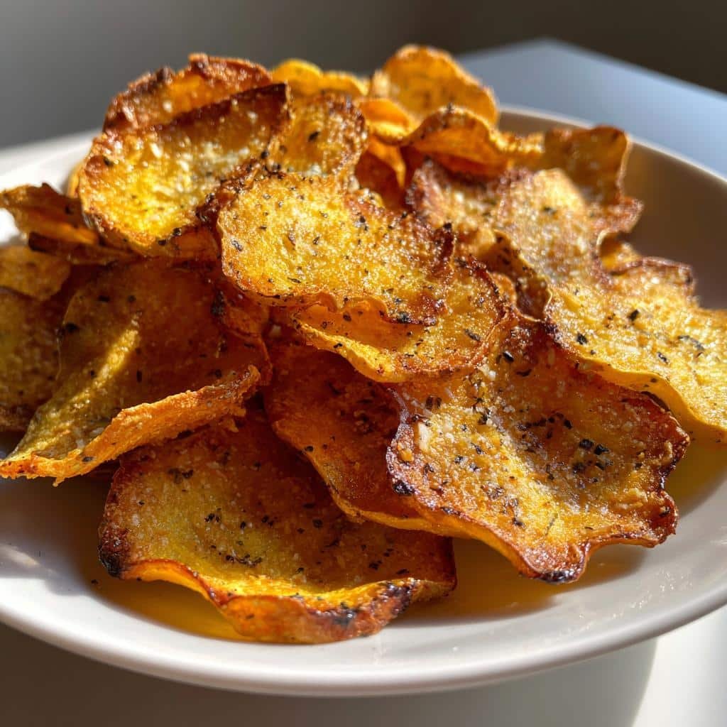 Crispy parmesan acorn squash chips - detail 1