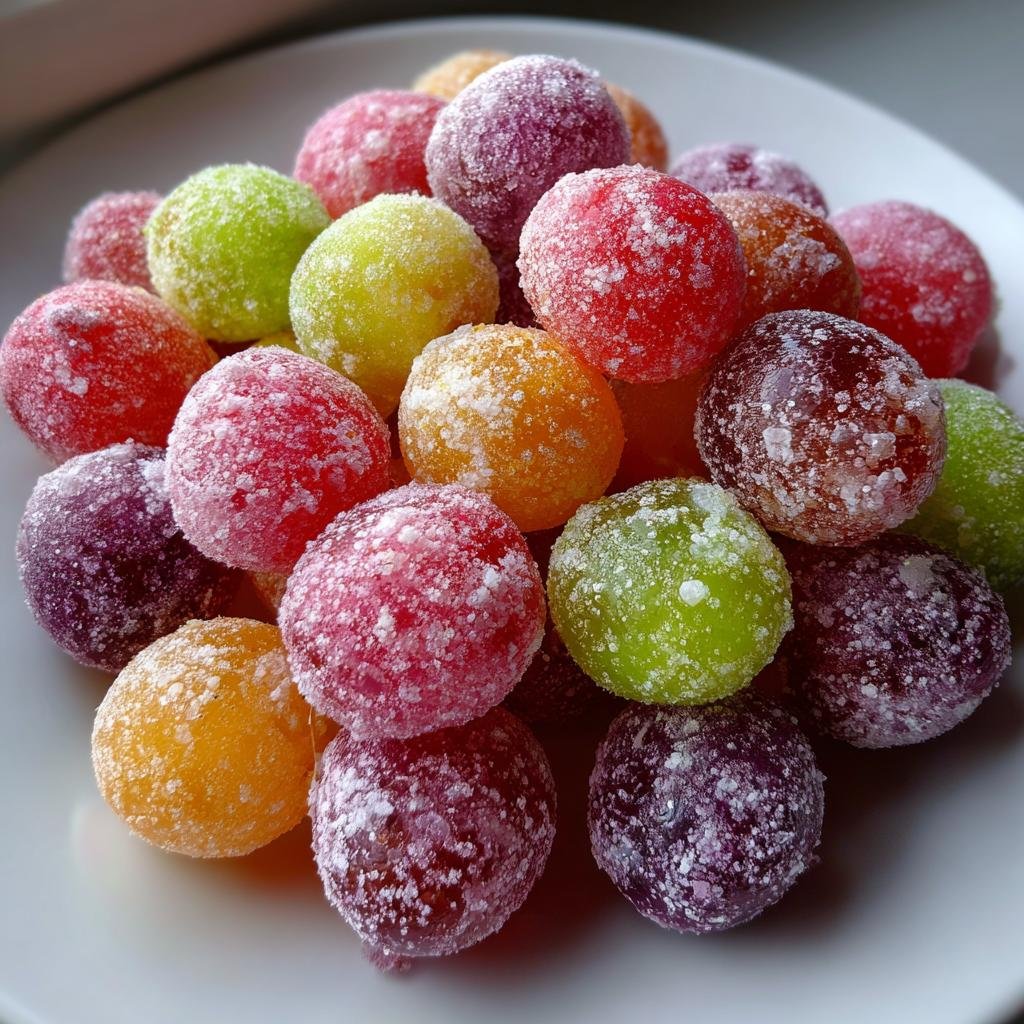 Frozen Jell-O Grapes - detail 1