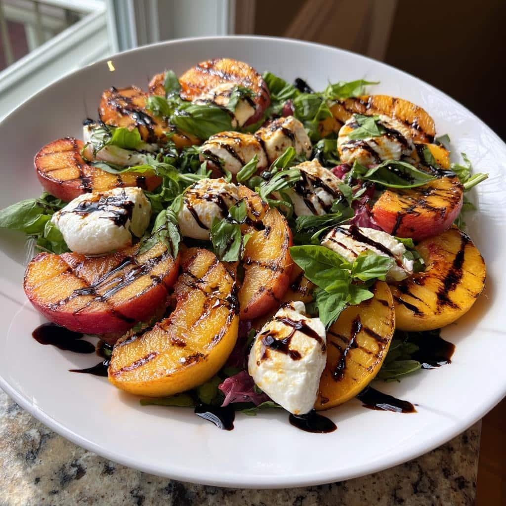 Grilled Peach & Burrata Salad