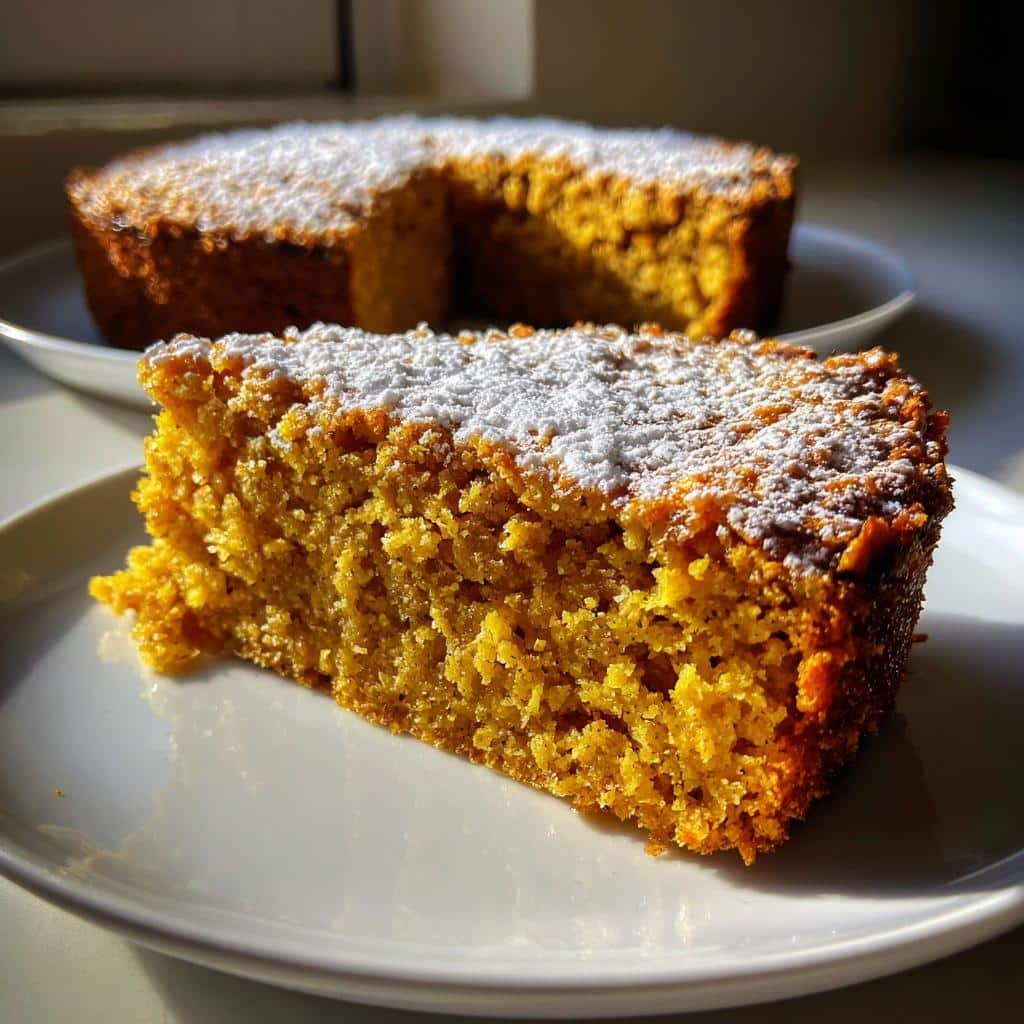 Pumpkin spice baked oats cake - detail 1