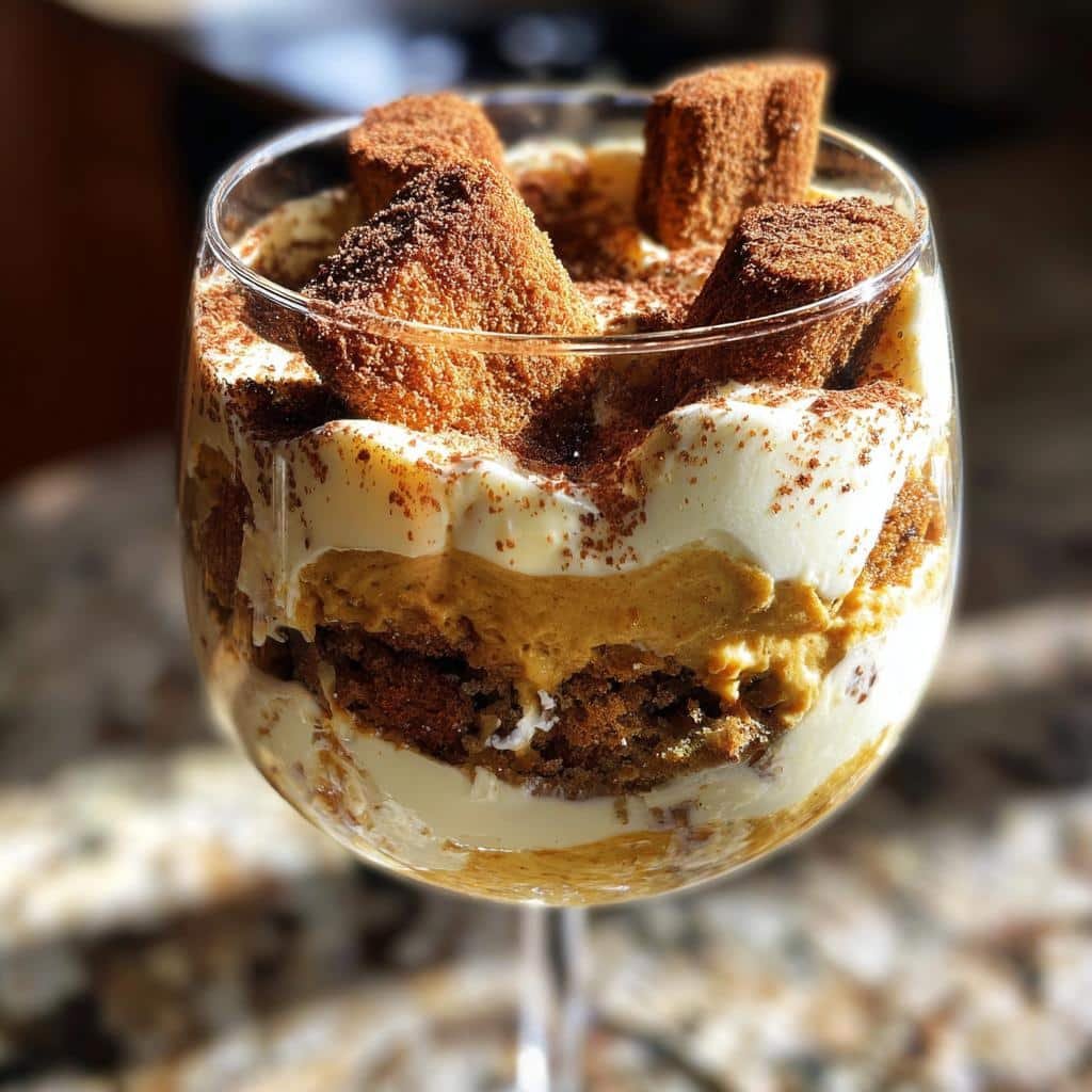 Pumpkin spice tiramisu cups - detail 1