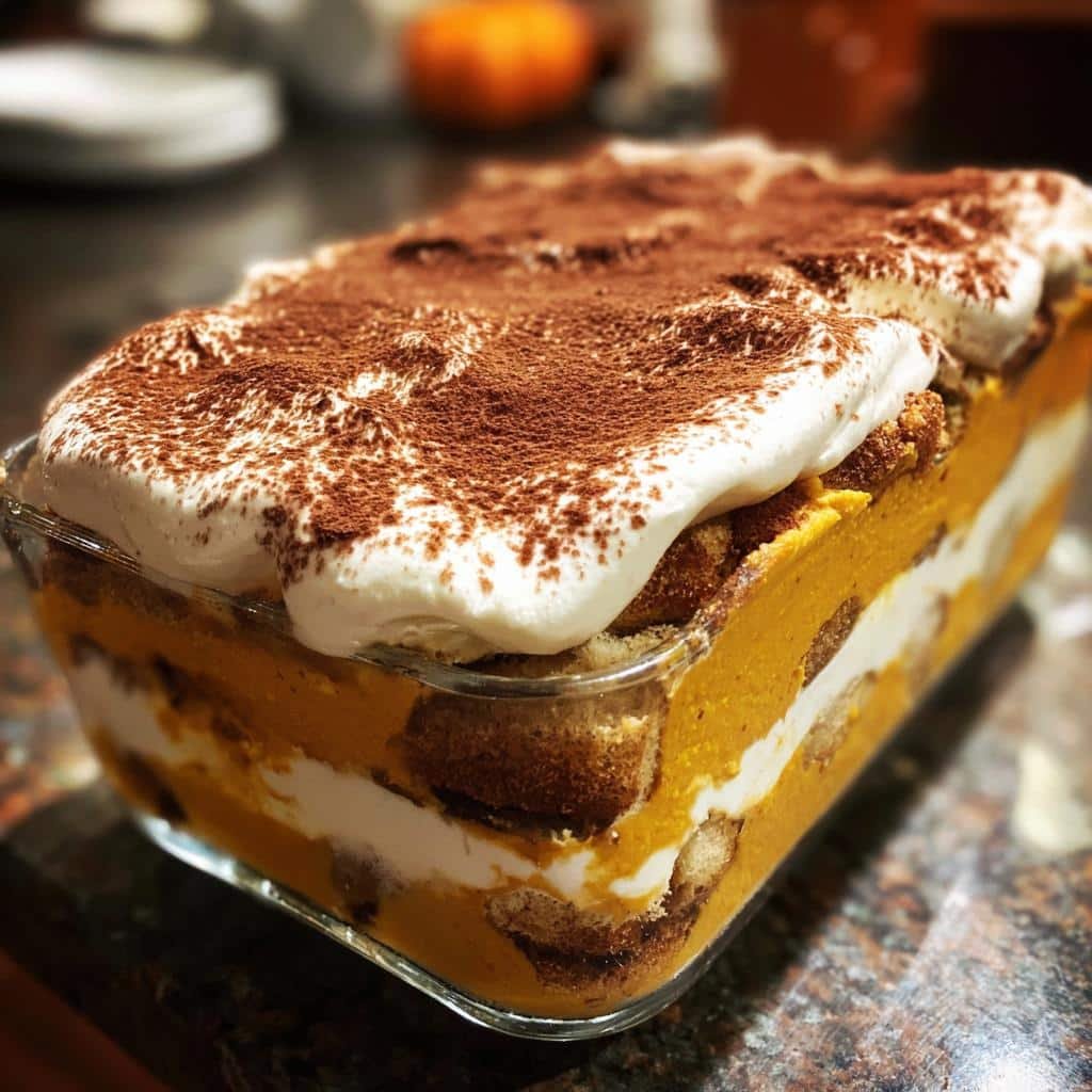 Pumpkin tiramisu trifle