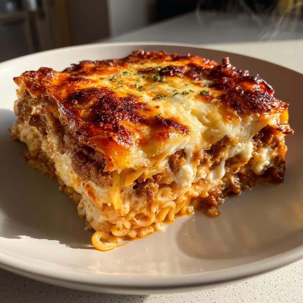 Spicy Ramen Lasagna