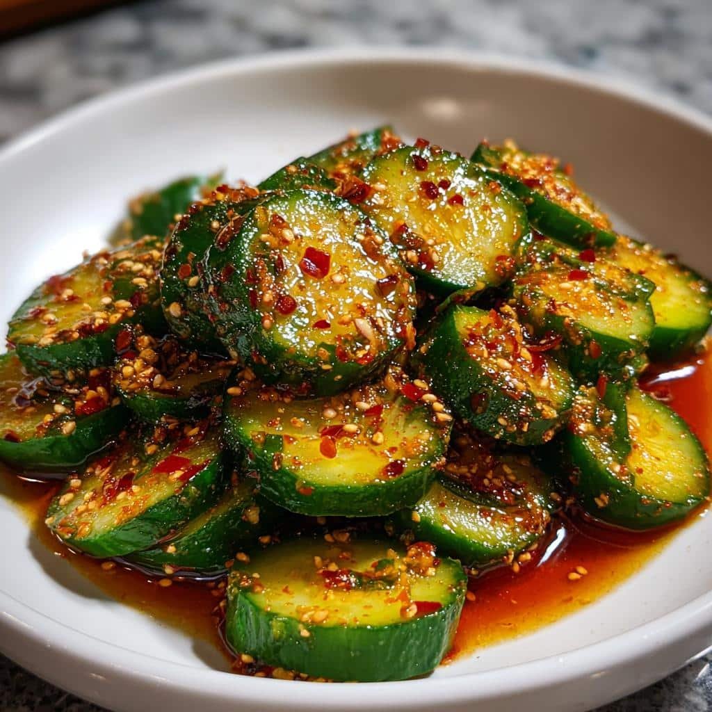 Spicy TikTok Cucumber Salad - detail 1