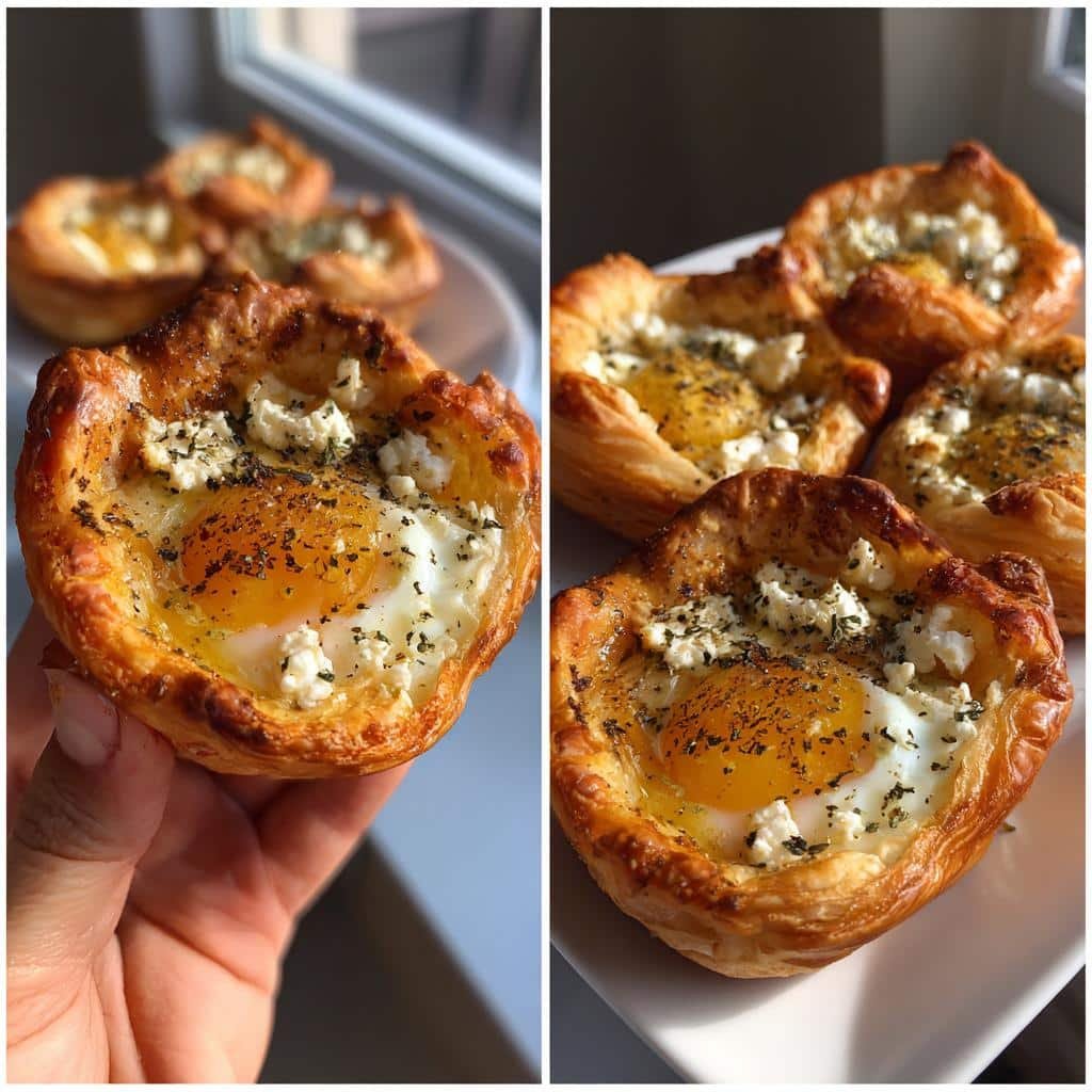 TikTok Feta Egg Puff Pastry Cups Air Fryer