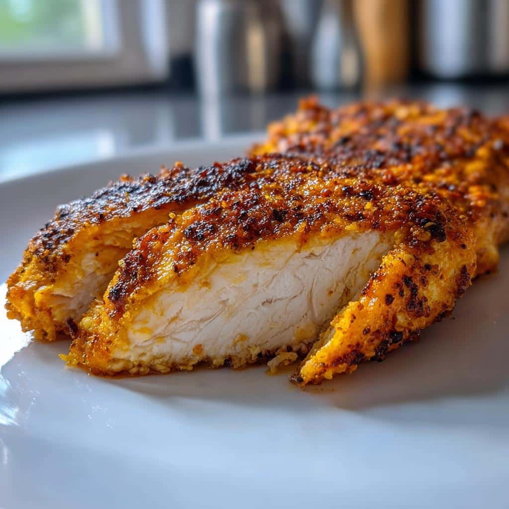 Air fryer Cajun spiced chicken breast - detail 1