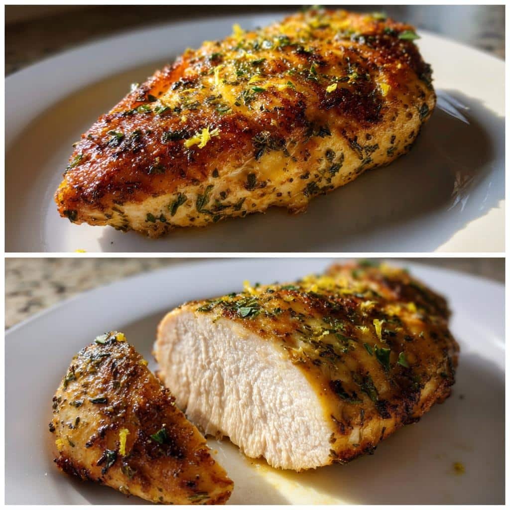 Air fryer Greek lemon oregano chicken breast - detail 1