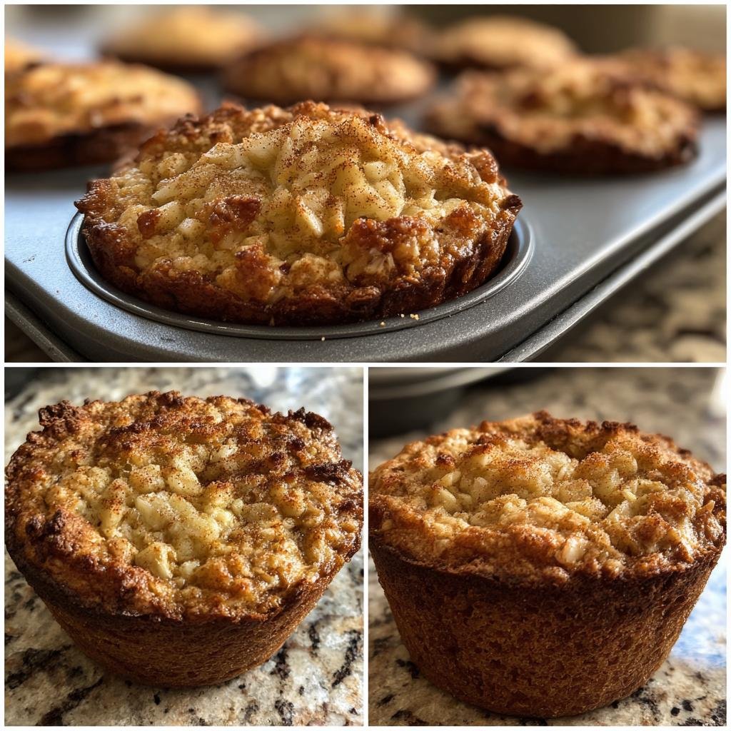 Air fryer apple cinnamon oatmeal cups - detail 1