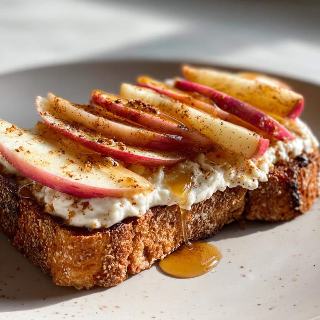 Air fryer apple pie yogurt toast - detail 1