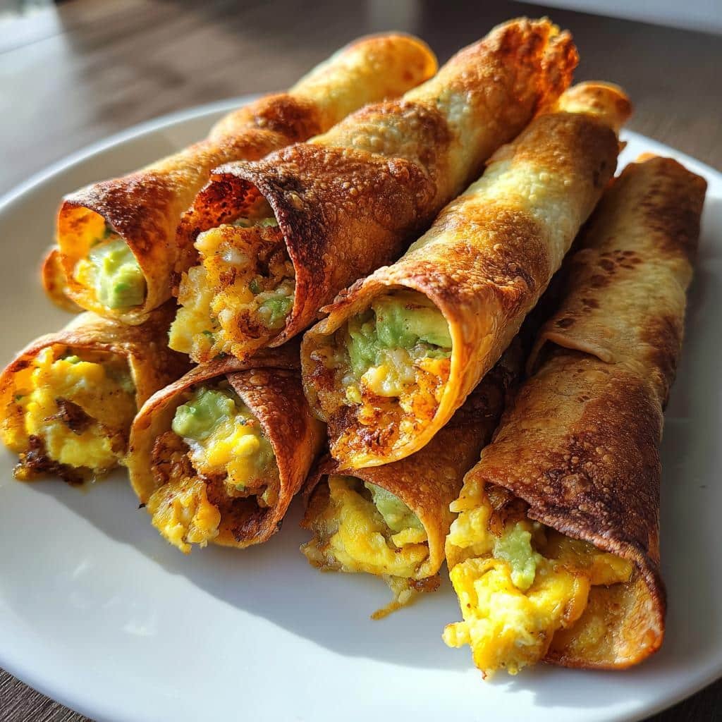 Air fryer avocado breakfast taquitos - detail 1