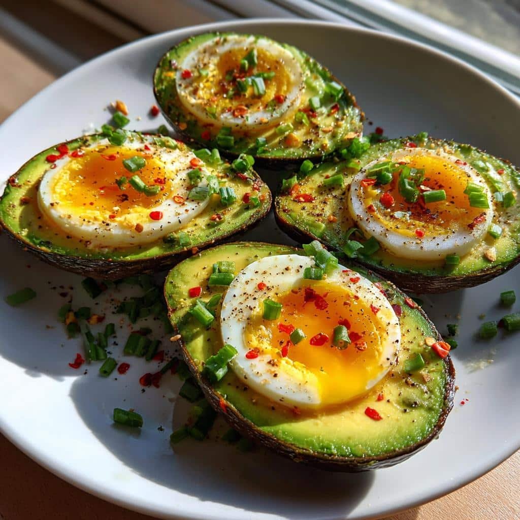 Air fryer avocado egg boats - detail 1