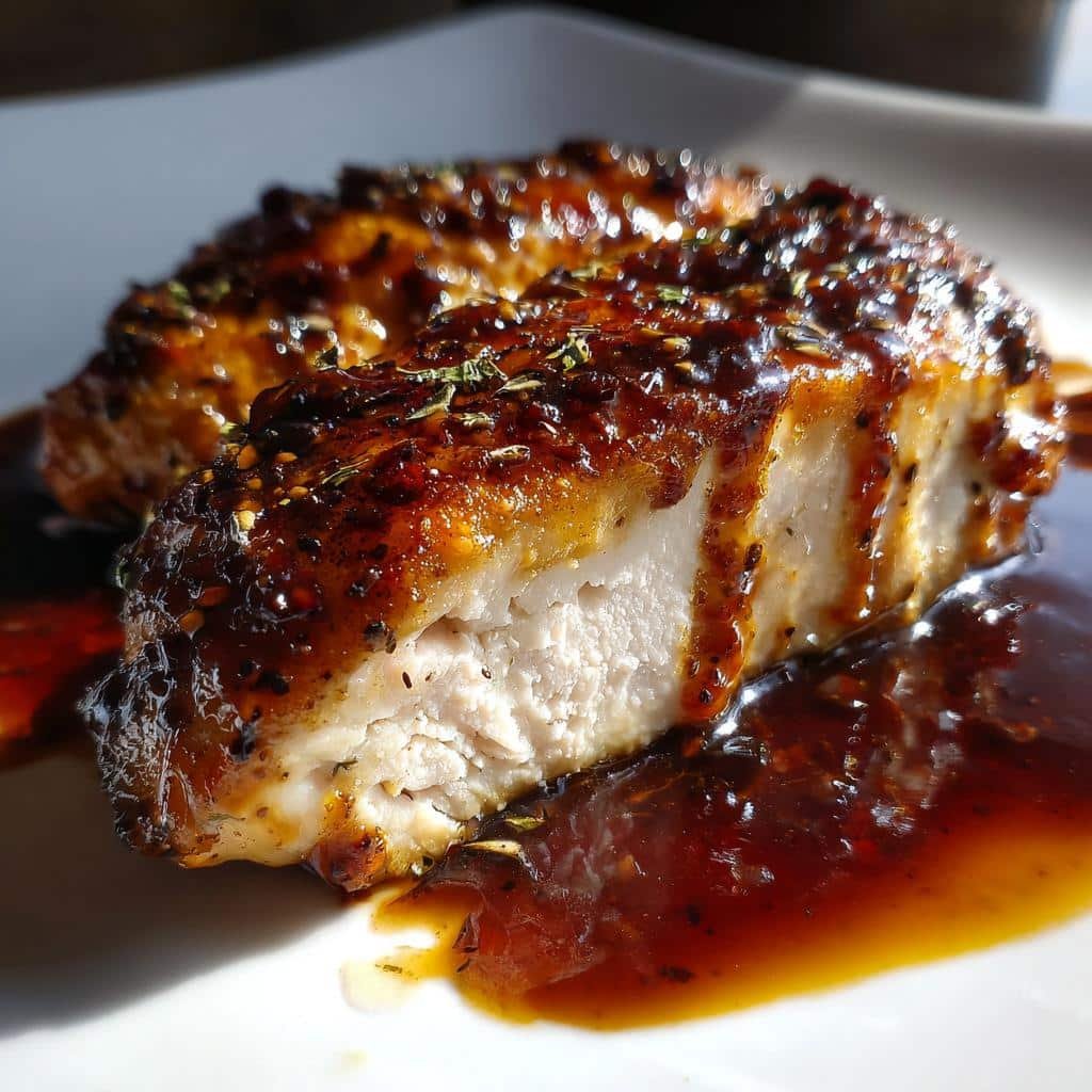 Air fryer balsamic glaze chicken breast - detail 1