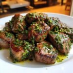 Air fryer chimichurri steak bites