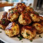 Air fryer garlic herb turkey meatballs