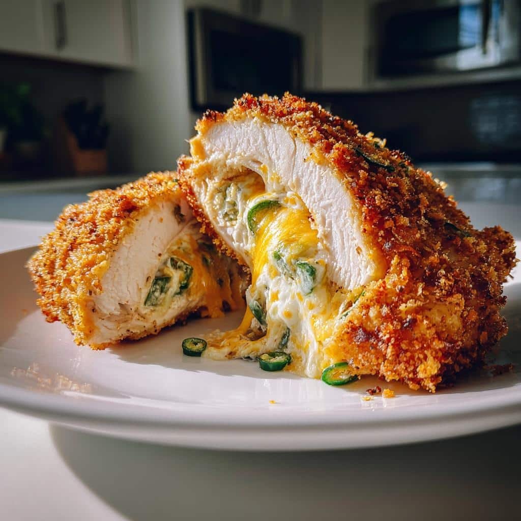Air fryer jalapeño popper stuffed chicken breast - detail 1