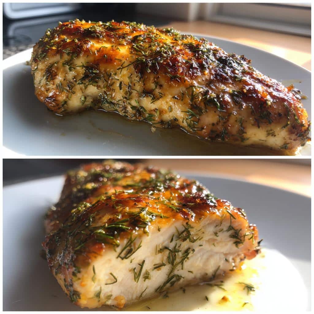 Air fryer lemon dill chicken breast - detail 1