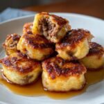 Air fryer maple sausage pancake bites