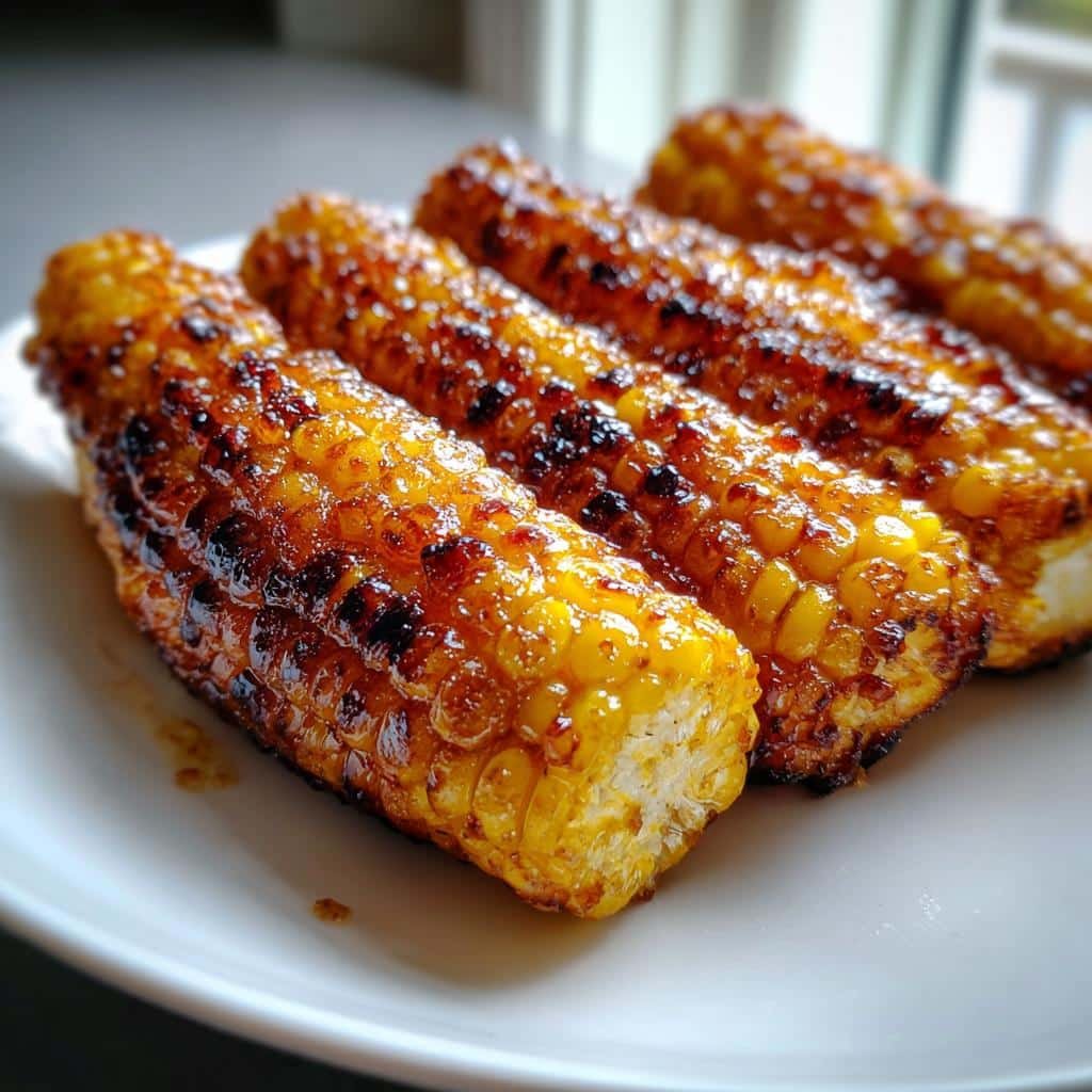 Air fryer miso butter corn ribs - detail 1