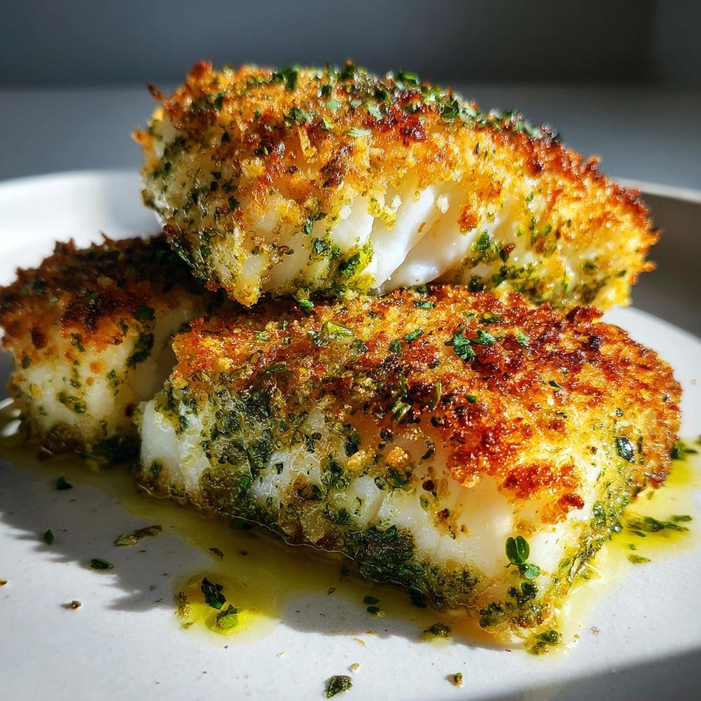 Air fryer pesto crusted cod - detail 1