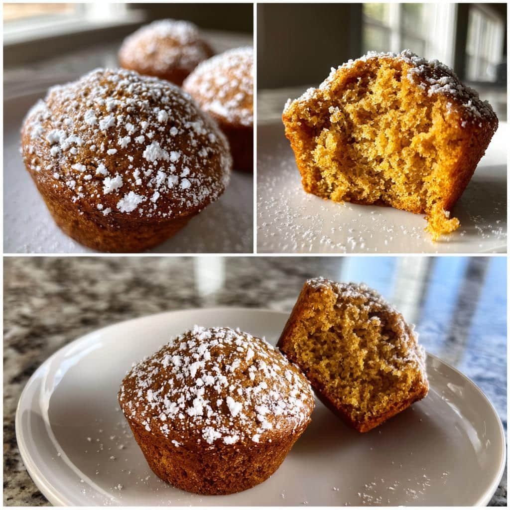 Air fryer pumpkin spice donut muffins - detail 1