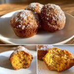 Air fryer pumpkin spice donut muffins