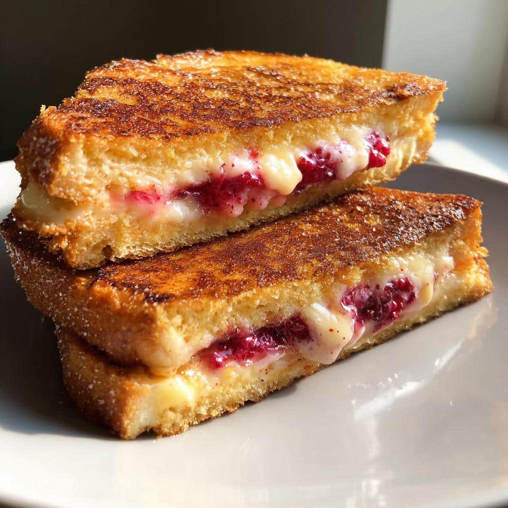 Air fryer raspberry cheesecake French toast - detail 1