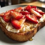 Air fryer strawberry cream cheese toast